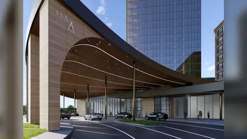 Resort complex set in open countryside